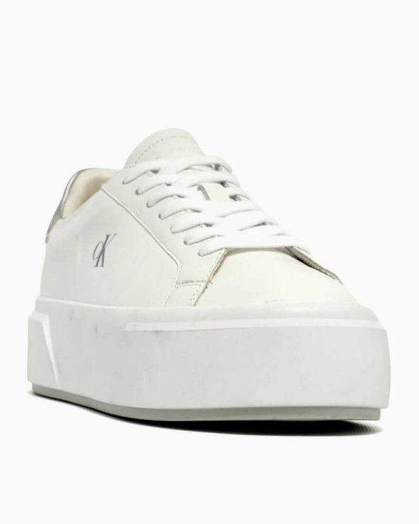 Calvin Klein Sienna Flatform Nappa Kadın Sneaker Bright White/Silver