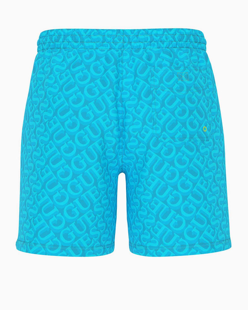 Guess Swimtrunk Bottoms Deniz Şortu Azure Logo