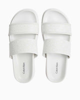 Calvin Klein Flat Slide Epi Mono Kadın Terlik White Monogram