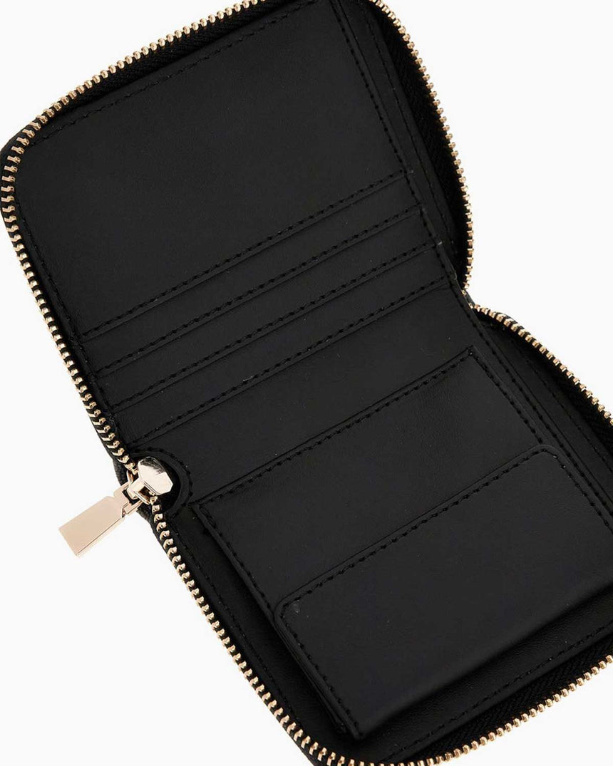 Guess Eco Erica Zip Around Cüzdan Coal Logo