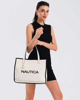 Nautica Ladies Çapraz Askılı Çanta Bej - Siyah