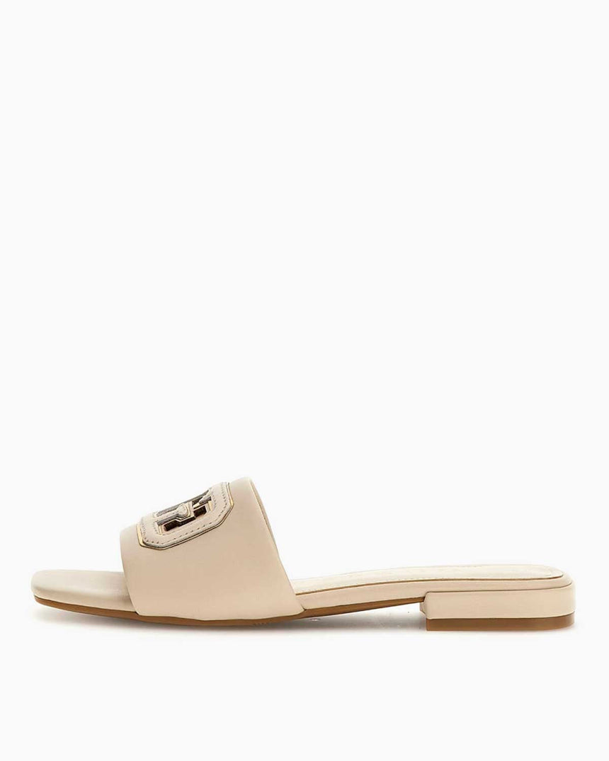 Guess Tarisha Logolu Terlik Cream/Gold