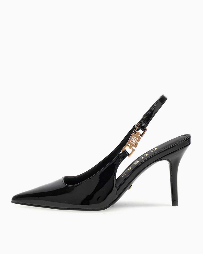 Guess Nassha Rugan Logo Detaylı Topuklu Stiletto Black