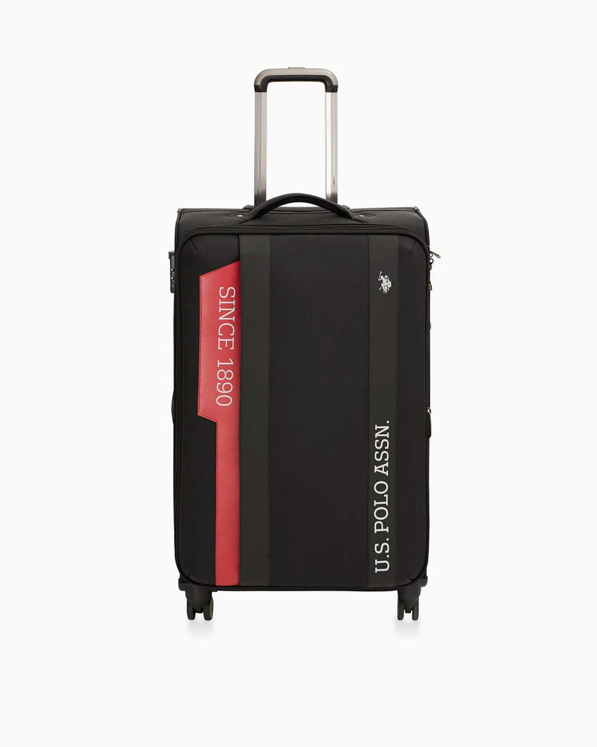 Us Polo Assn Geniş iş Hacimli Kabin Boy Kumaş Valiz Siyah