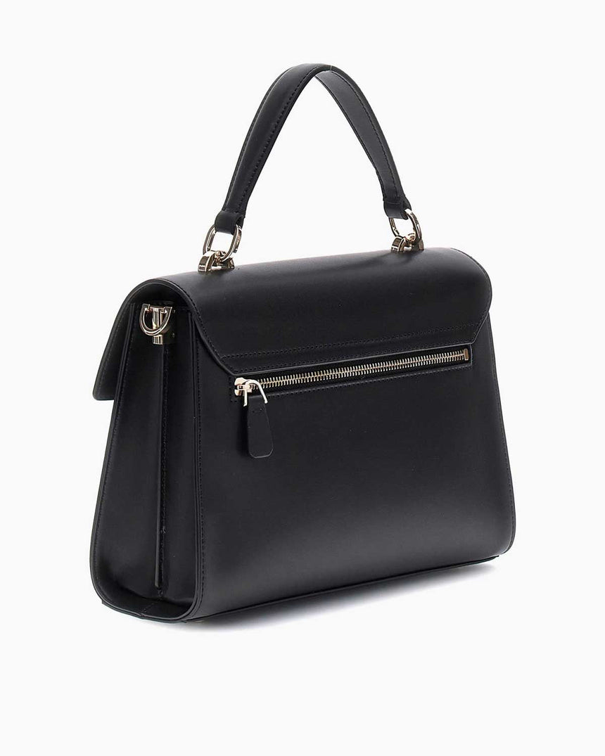 Guess Eco Handle Flap Manyetik Kapaklı El Çantası Black