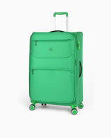 Benetton Logolu Kumaş Büyük Boy Valiz Yeşil