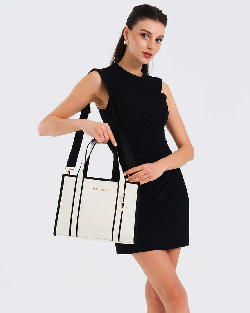 Nautica El Çantası Bej - Siyah