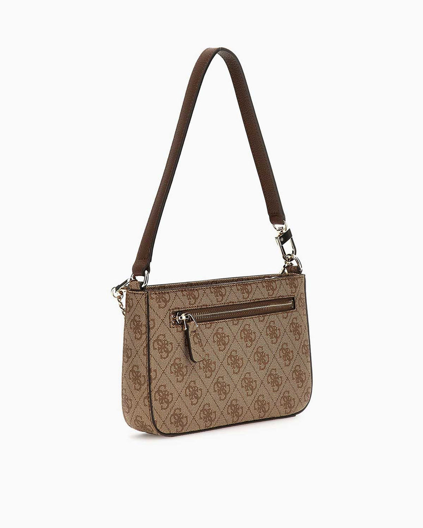 Guess Noelle Mini Top Omuz Çantası Latte Logo / Brown