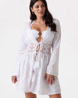 Guess Logolu Kimono Paisley Emb.White