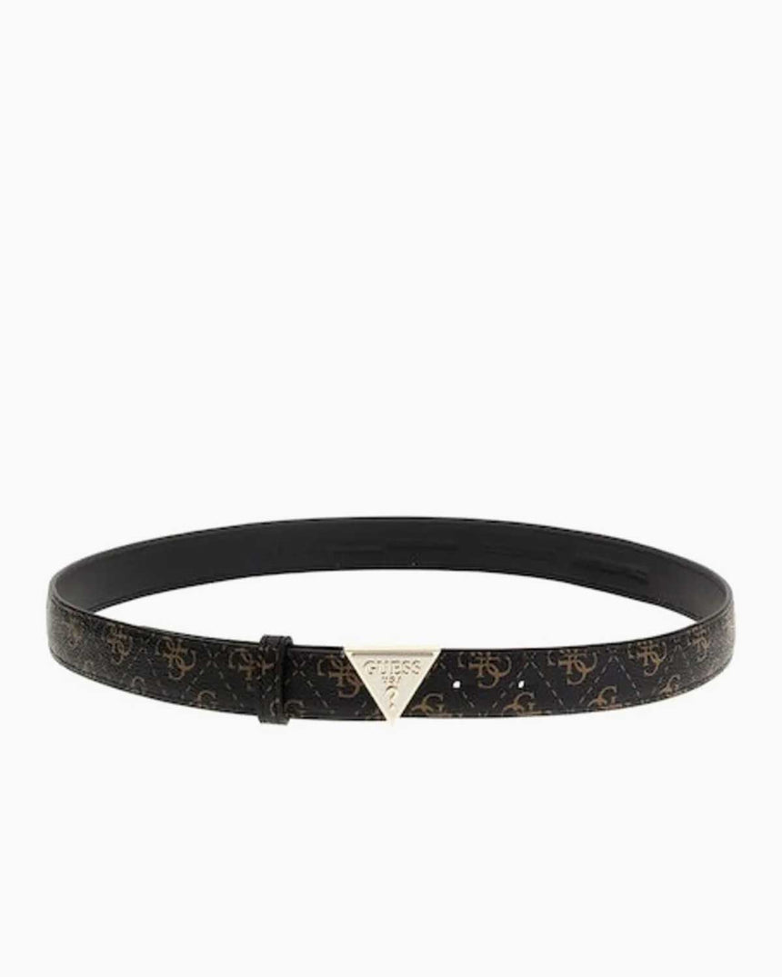 Guess Noelle Adjustable Belts Kemer Brown Logo