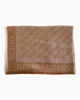 Guess Kefiah Textile Logolu Şal Latte Logo