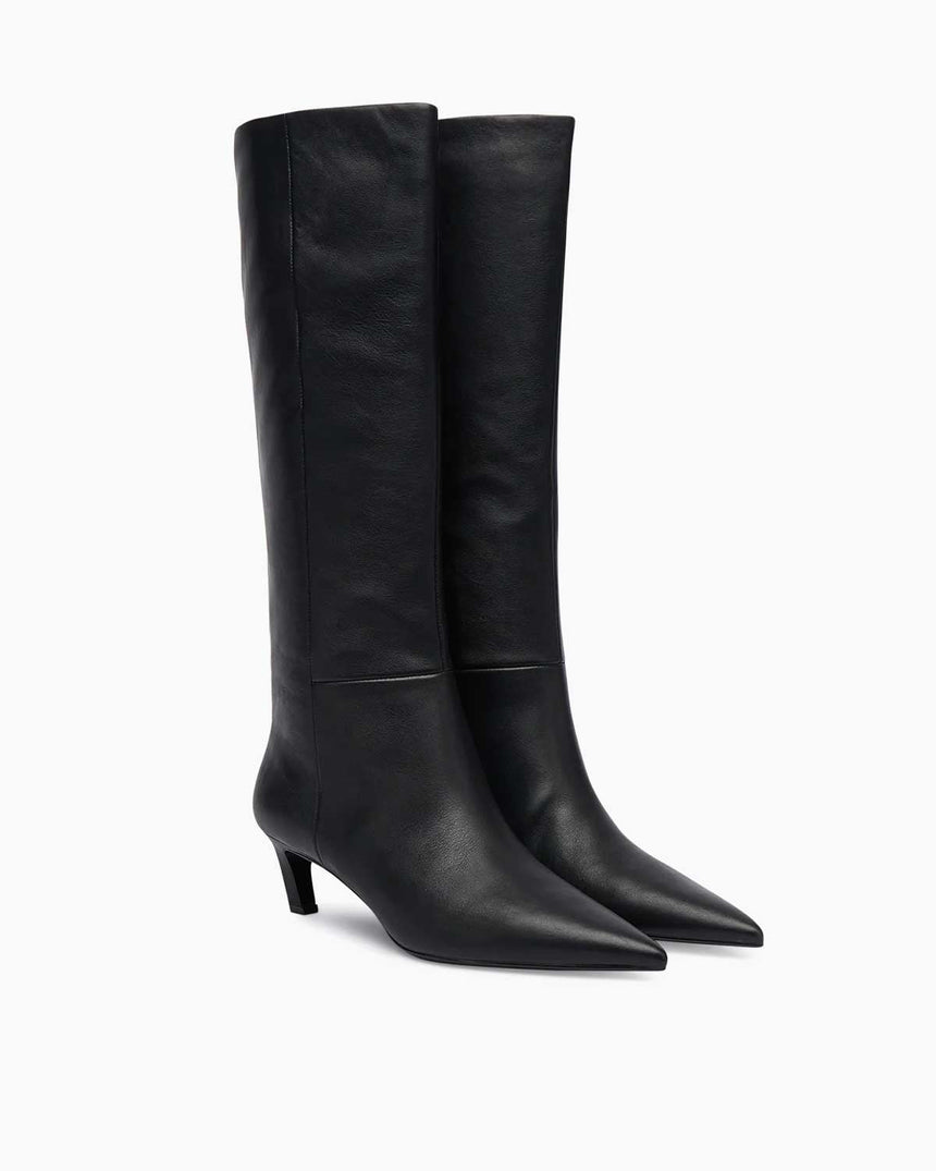 Calvin Klein Cora Ess Kitten Topuklu Uzun Bot CK Black