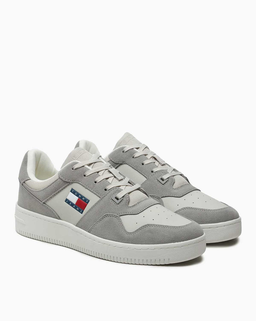 Tommy Hilfiger Basket Leather Logolu Sneaker Black