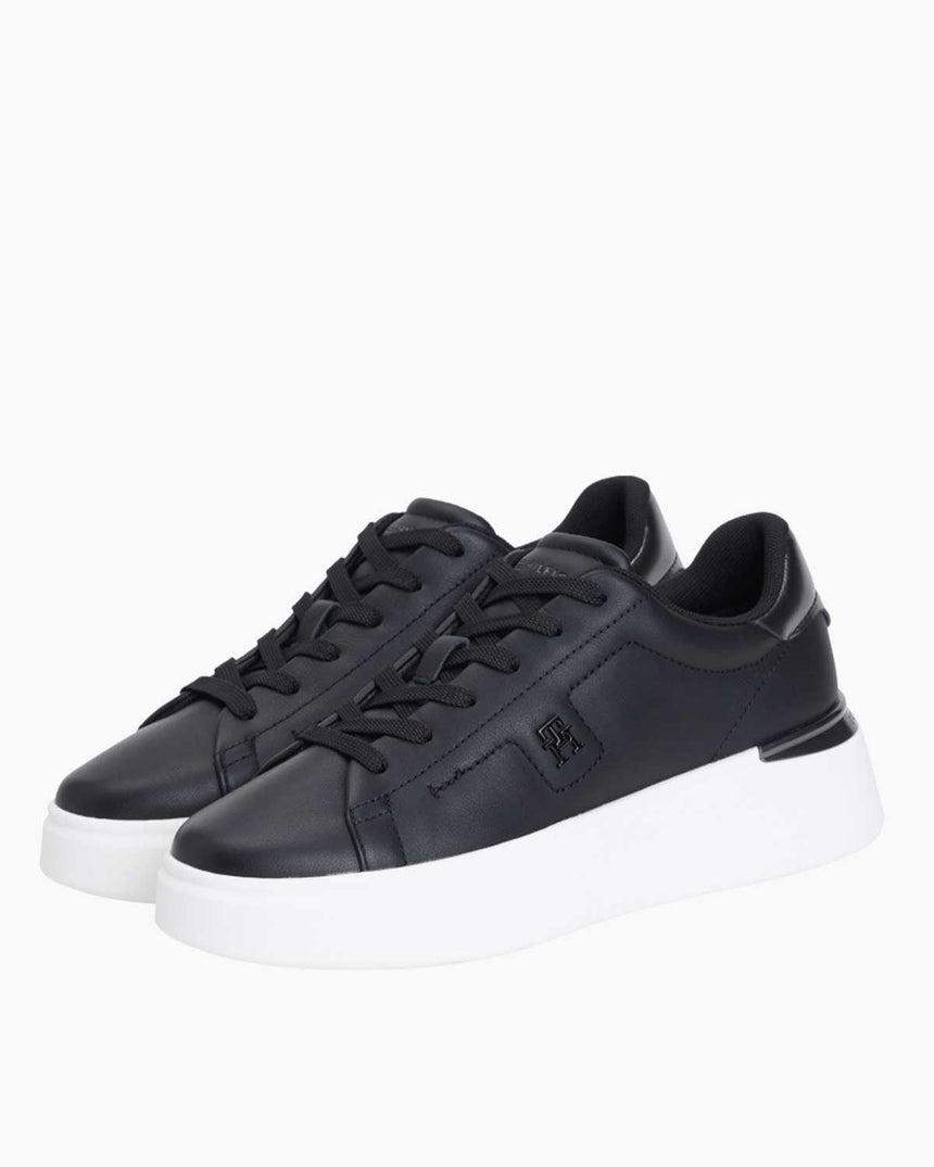 Tommy Hilfiger Estefania Altın Detaylı Platform Tabanlı Kadın Sneaker Black