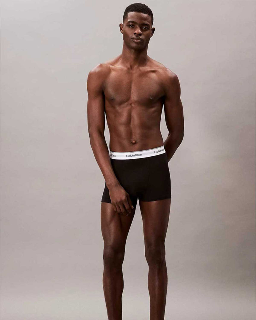 Calvin Klein Trunk 3P Underwear Bottoms Boxer Black/Leader Striple Black/Glacier