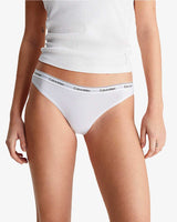 Calvin Klein Thong 3Pk Underwear Bottoms Külot Black/Grey Heather/White