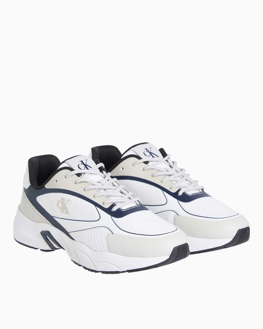 Calvin Klein Retro Tennis Sneaker Bright White/Calvin Navy/Silver