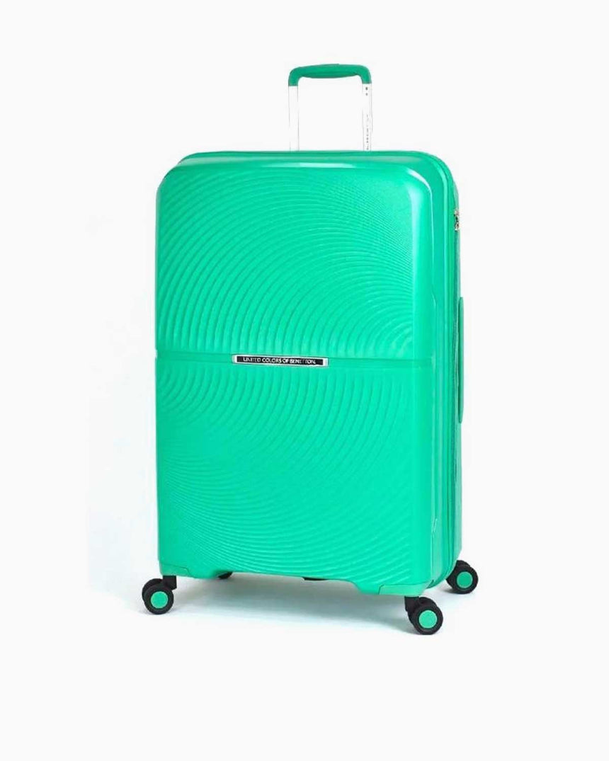 Benetton Trolley Logolu Büyük Boy Valiz Yeşil