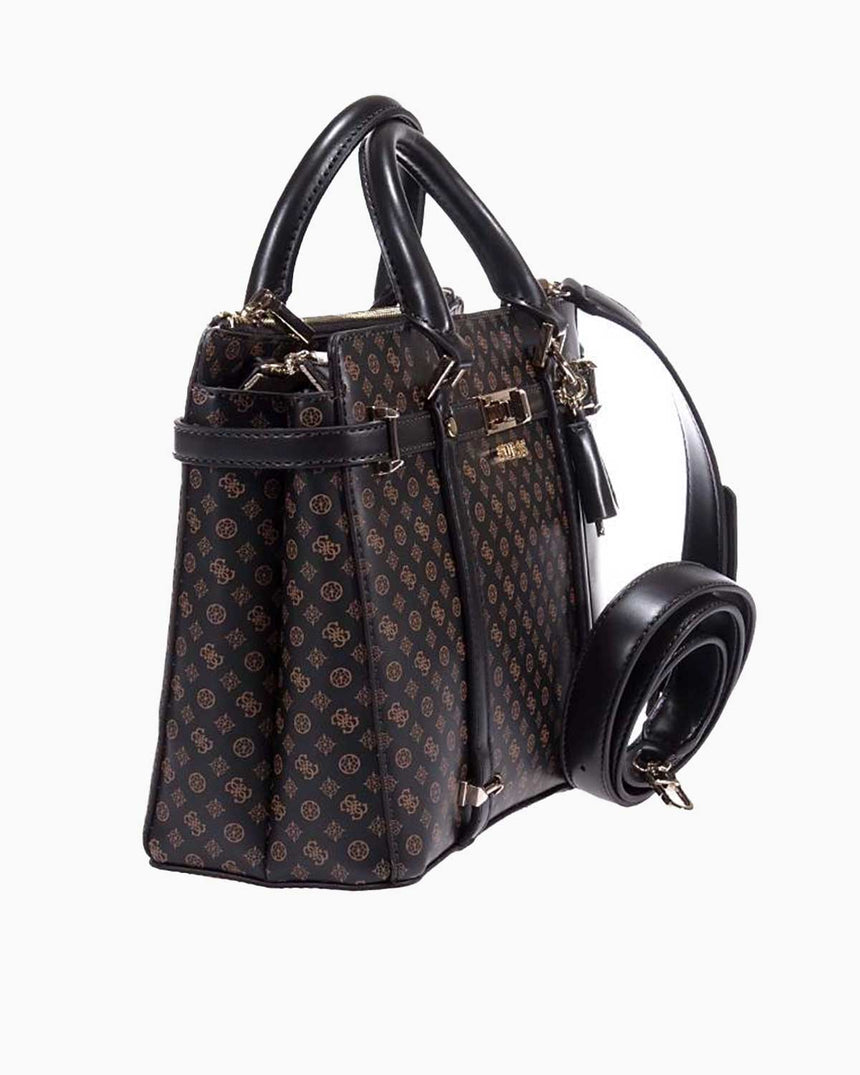 Guess Emilee Satche Logolu El Çantası Mocha Logo