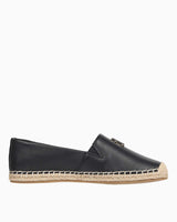 Tommy Hilfiger Logo Leather Espadrilles Ayakkabı Black