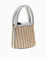 Guess Atalia Logolu Hasır El Çantası Natural / White