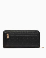 Guess Arlena Logo Zip Around Cüzdan Black Logo