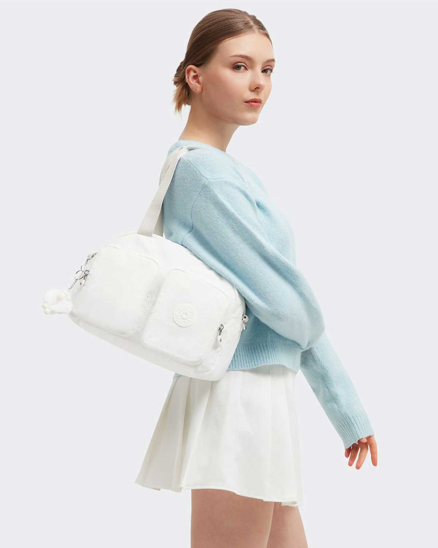 Kipling Cool Defea Omuz Çantası Pure Alabaster