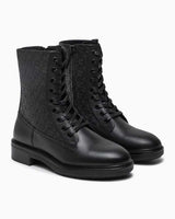 Calvin Klein Flat Combat Baskılı Low Boots CK Black