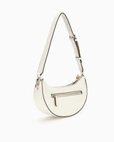 Guess Anadela Top Zip Logo Detaylı Omuz Çantası Off White