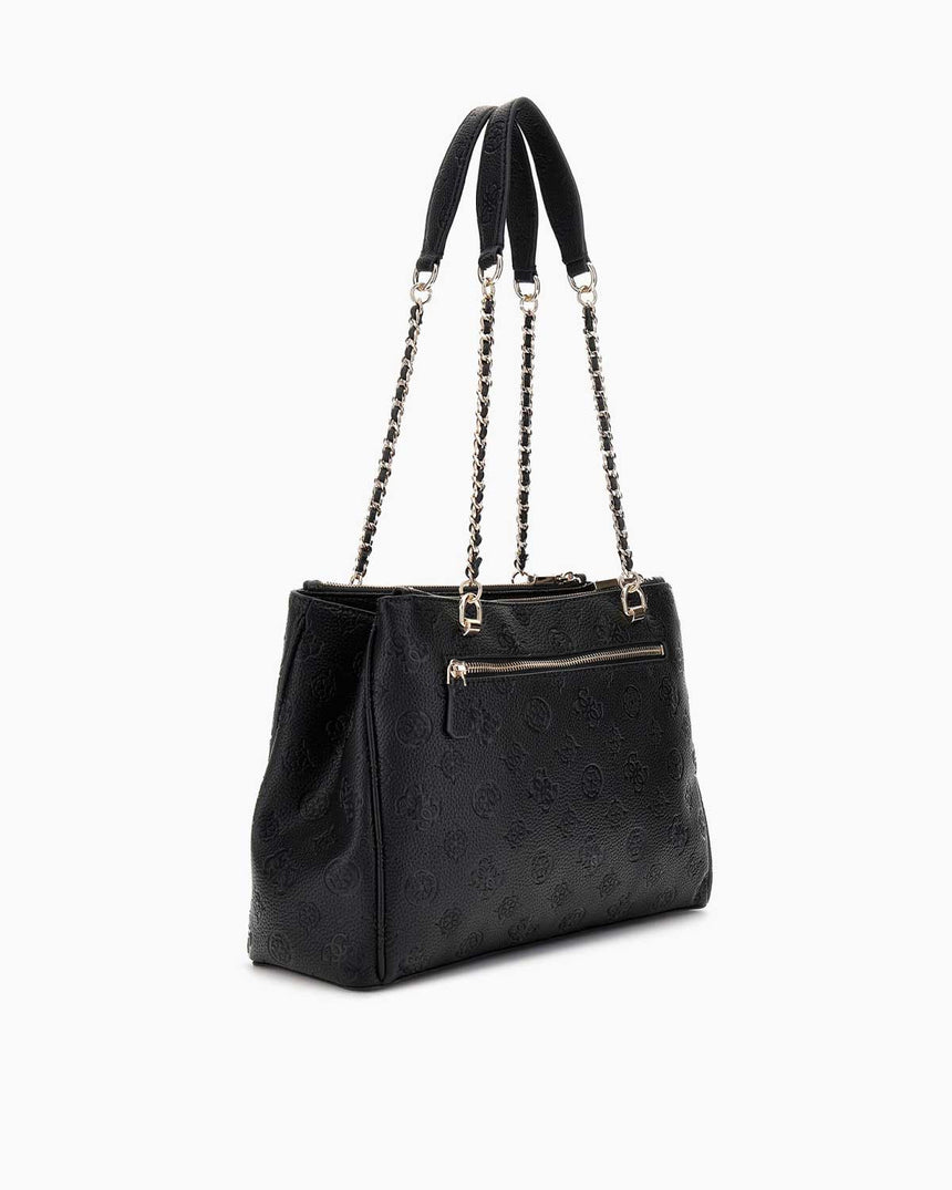 Guess Cresdia Status Satchel Omuz Çantası Black