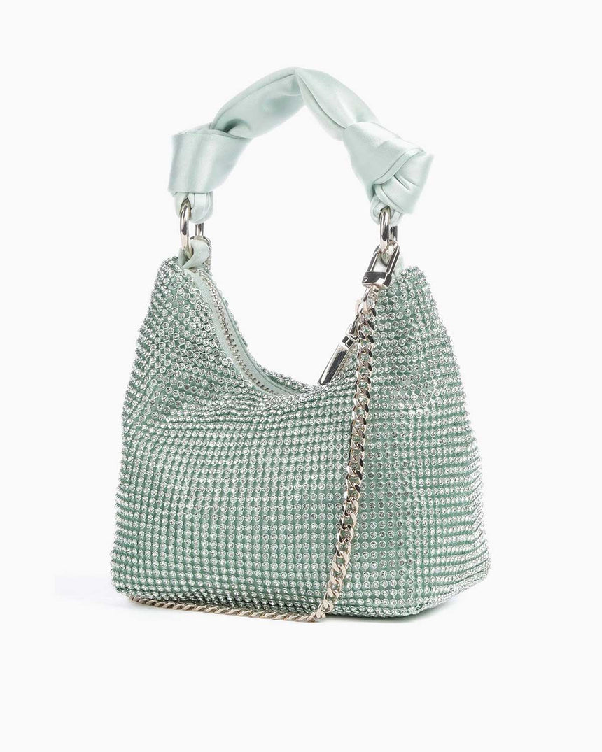 Guess Lua Mini Hobo Taşlı El Çantası Mint