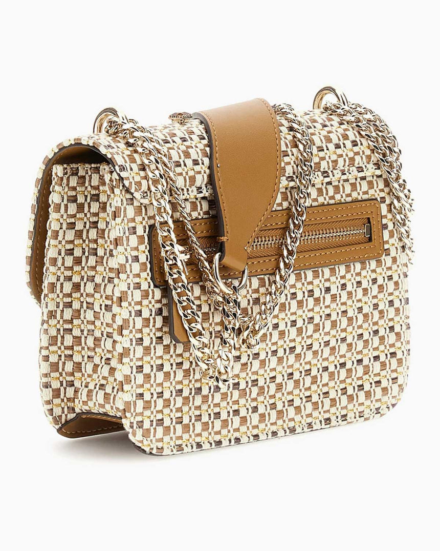 Guess Mynmar Çapraz Askılı Çanta Cognac Multi