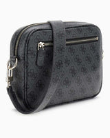 Guess Access Kadın Meridian II Çapraz Askılı Kamera Çantası Coal Logo