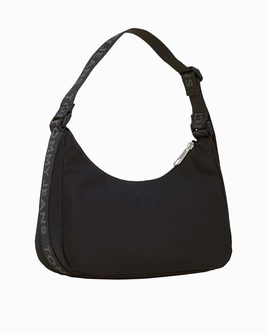 Tommy Hilfiger Essential Daily Dokuma Kumaş Omuz Çantası Black
