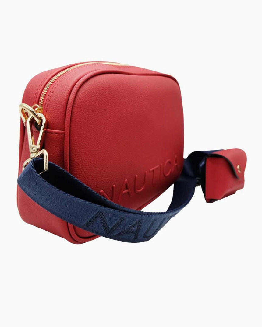 Nautica Mini Cüzdan Detaylı Çapraz Askılı Çanta Kırmızı