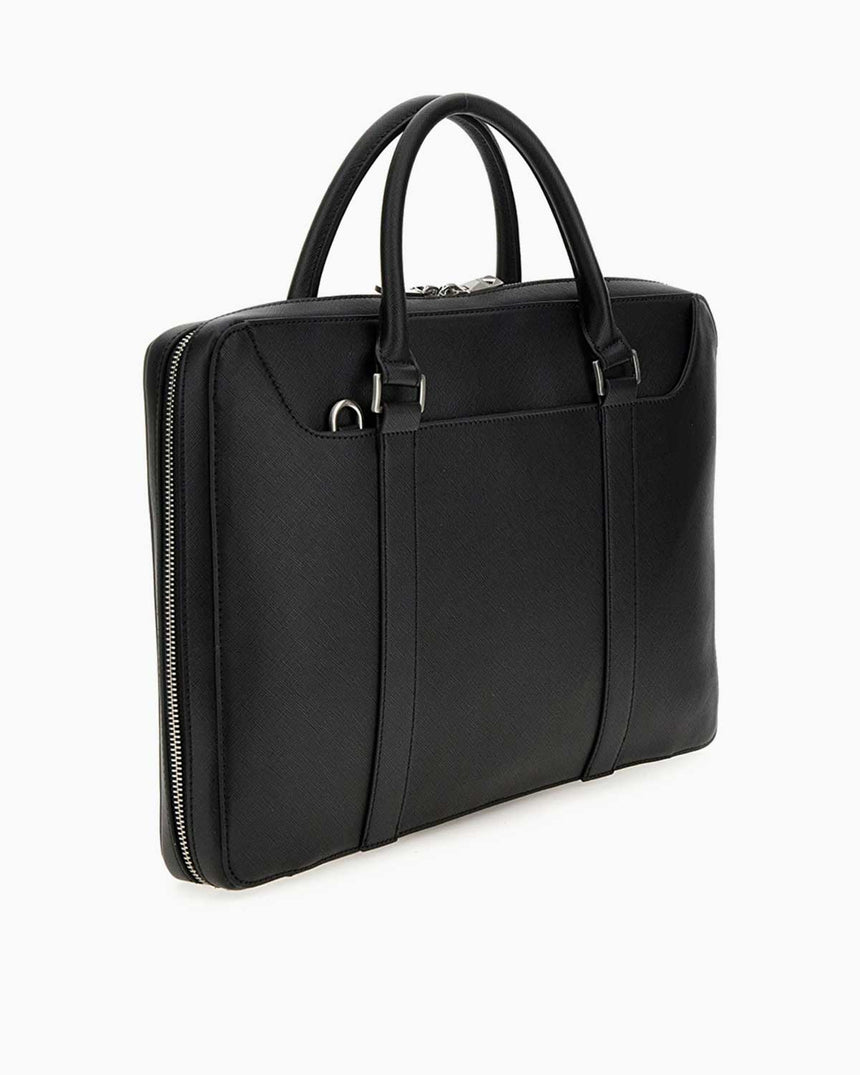 Guess Metal Logolu Askılı Evrak Çantası Black