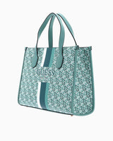 Guess Silvana 2 Compartmen El Çantası Turquoise Logo