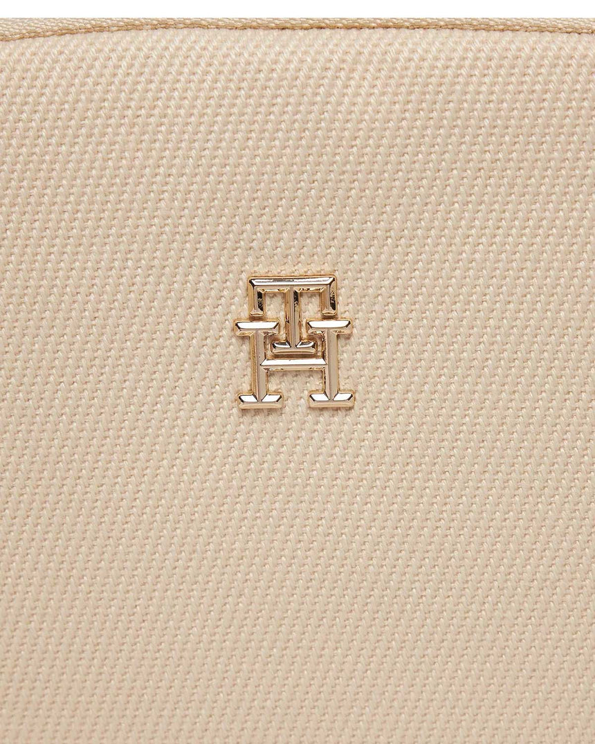 Tommy Hilfiger Poppy Canvas Crossover Çapraz Askılı Çanta Rich Ochre/Natural Canvas