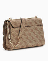 Guess Access Calista Kadın Omuz Çantası Latte Logo
