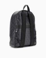 Guess Milano Compact Monogram Desenli Sırt Çantası Black Lime