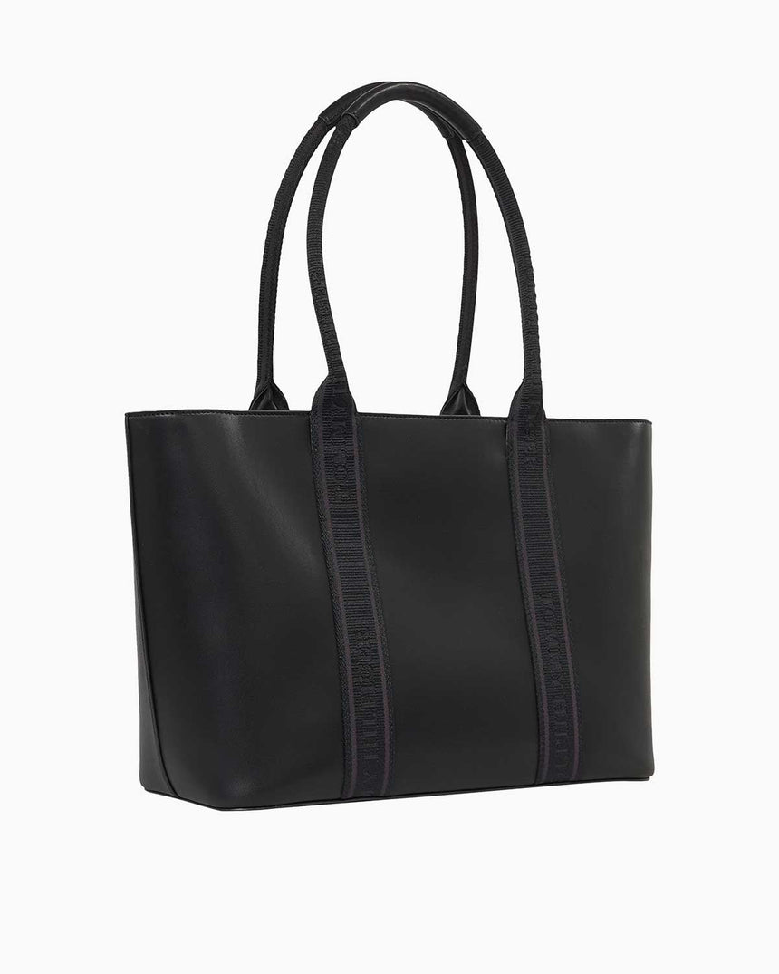 Tommy Hilfiger Logotape Tote Omuz Çantası Black
