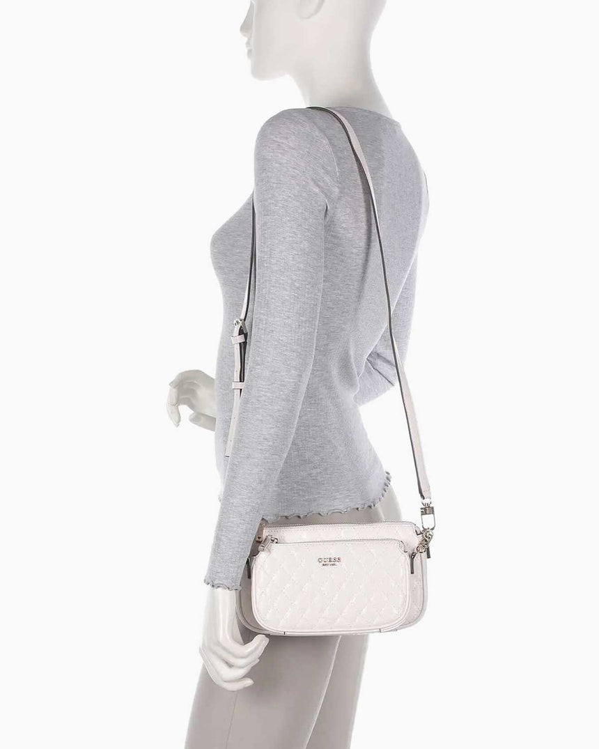 Guess Small Zincir Detaylı Çapraz Askılı Çanta White