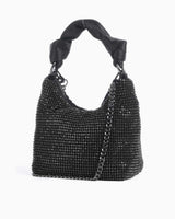 Guess Lua Mini Hobo Taşlı El Çantası Black
