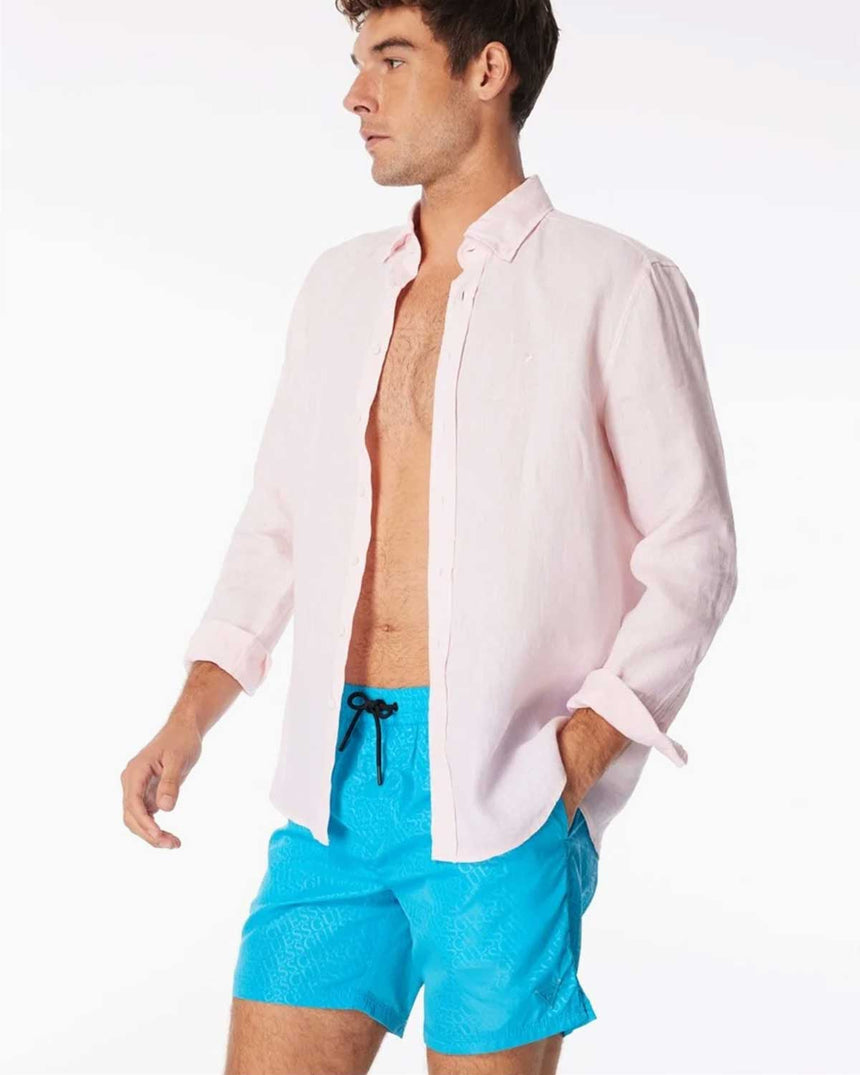 Guess Swimtrunk Bottoms Deniz Şortu Diamond Blue Embossed