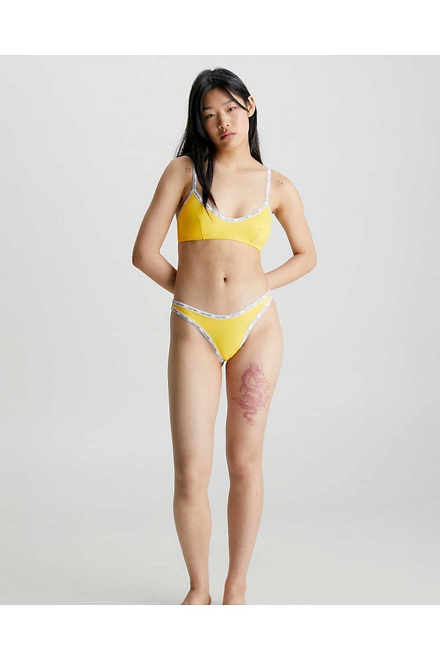 Calvin Klein Bralette Bikini Üstü Eureka Yellow