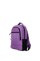 Benetton Ön Fermuar Detaylı Sırt Çantası Kırçıllı Mor