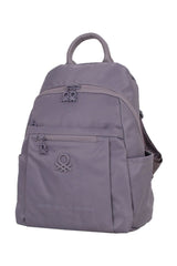 Benetton Metal Logolu Kadın Sırt Çantası Gri