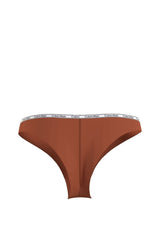 Calvin Klein Calvin Klein Logo Detaylı Brazilian Kadın Bikini Altı Ginger Biscuit