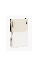 Calvin Klein Çıtçıt Kapaklı Çapraz Askılı Telefon Çantası Tuscan Beige / White