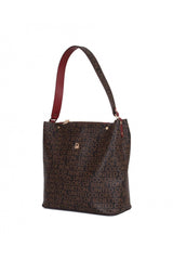 Benetton Mono Yüzey Kadın Kol Çantası Kahve - Hardal